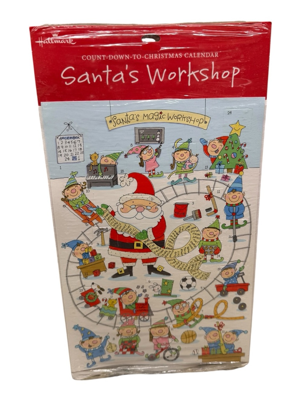 Hallmark Countdown Calendar Santa's Workshop Christmas Decoration NEW SEALED